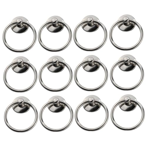 HAMPPLIES 12 Stück Teiliges Runde Möbelknöpfe aus Zinklegierung und Eisen Silberner Ringgriff für Schrank Kommode Schublade Installieren Retro Design für Schlafzimmer und Wohnzimmer HAMPPLIES 12 Stück Teiliges Runde Möbelknöpfe aus Zinklegierung und Eisen Silberner Ringgriff für Schrank Kommode Schublade Installieren Retro Design für Schlafzimmer und Wohnzimmer von HAMPPLIES