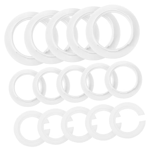 HAMPPLIES 15 Stück Teiliges Lampenschirm Reduzierring Inklusive zu Adapterring Kunststoff Schraubring Lampenfassung Lampenschirm Halterung für Tisch und Stehlampen Einfache Montage von HAMPPLIES