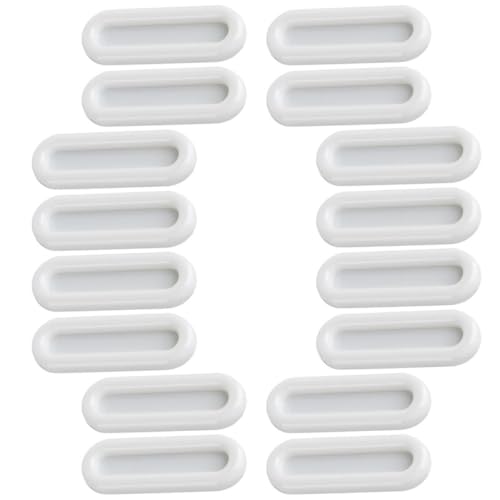 HAMPPLIES 16 Stück Teiliges Selbstklebende Kunststoff griffe Starke Haftung Einfache Montage Einsetzbar für Fenster Schränke Türen Langlebig und Komfortabel von HAMPPLIES