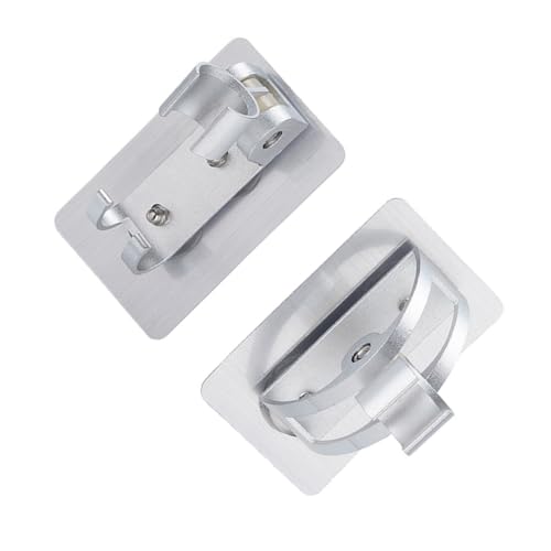 HAMPPLIES 2 STÜCK Duschkopfhalterung aus Space Aluminium Verstellbarer Brausehalter ohne Bohren Duschkopfhalterung für Zuhause und Hotel Langlebige Leichte Dusche Halterung mit Praktischem von HAMPPLIES