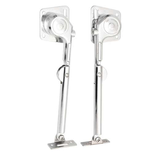 HAMPPLIES 2 STÜCK Teiliges Hydraulische Schranktürstütze aus Metall Robuste Gasdruckfeder mit Dämpferfunktion Leicht zu Montierende Klappdeckelstütze für Küchenschränke und Möbel von HAMPPLIES
