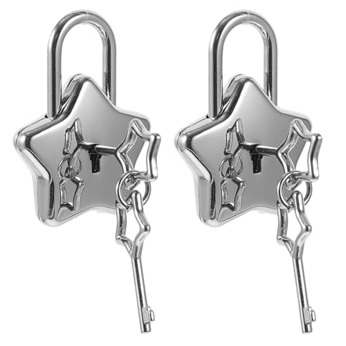 HAMPPLIES 2 Stck Sternförmiges Vorhängeschloss DIY Dekoratives Tagebuch Schloss für Frauen mit Schlüssel Leicht Tragbar Klassisch Farbdesign Geschenkidee für Schmuckkästchen Handtasche HAMPPLIES 2 Stck Sternförmiges Vorhängeschloss DIY Dekoratives Tagebuch Schloss für Frauen mit Schlüssel Leicht Tragbar Klassisch Farbdesign Geschenkidee für Schmuckkästchen Handtasche von HAMPPLIES
