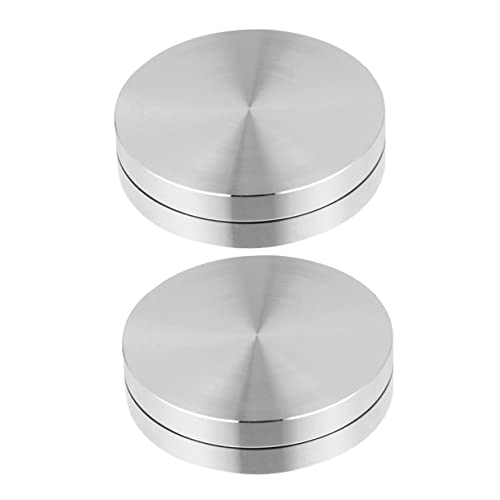 HAMPPLIES 2 Stück Aluminiumlegierung Drehteller für Glastische Drehbare Tischplatte für Kuchen Obst und Lebensmittelpräsentation Φ HAMPPLIES 2 Stück Aluminiumlegierung Drehteller für Glastische Drehbare Tischplatte für Kuchen Obst und Lebensmittelpräsentation Φ von HAMPPLIES