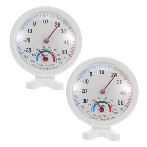 HAMPPLIES 2 Stück Analog Hygrometer Thermometer Präziser Temperatur und Luftfeuchtigkeitsmesser für Kühlschrank und Luftbefeuchter Kleines Leicht Ablesbares Messgerät HAMPPLIES 2 Stück Analog Hygrometer Thermometer Präziser Temperatur und Luftfeuchtigkeitsmesser für Kühlschrank und Luftbefeuchter Kleines Leicht Ablesbares Messgerät von HAMPPLIES