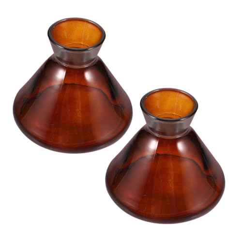 HAMPPLIES 2 Stück Aromatherapie-Flasche Duftzerstäuberflasche Aromatherapie -Spender Leere Duftdiffusorflasche Diffusor Leere Flasche Diffusorflasche Leer Diffusor -stickhalter Coffee Glas von HAMPPLIES