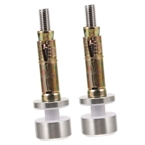 HAMPPLIES 2 Stück Glasstützschrauben Robuste Treppengeländer Halterungen Rostfrei Einfache Montage Sicherer Halt für Glasbalustraden Geeignet für Handläufe Balkone DIY und Anwendung von HAMPPLIES
