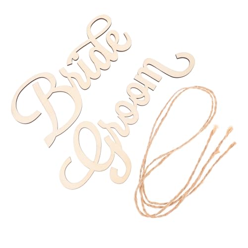 HAMPPLIES 2 Stück Holz Buchstaben Hängedekoration Beige Ausgehöhlt Robust Langlebig Kreatives Ornament Für Wohnzimmer Schlafzimmer Fensterdekoration Geschenkidee von HAMPPLIES