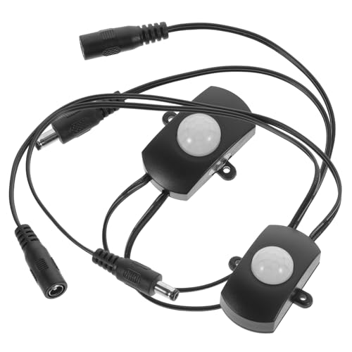 HAMPPLIES 2 Stück LED Bewegungsmelder Sensor Infrarot Lichtsteuerung für Innen Außen Energiesparend Einfache Installation Dc von HAMPPLIES