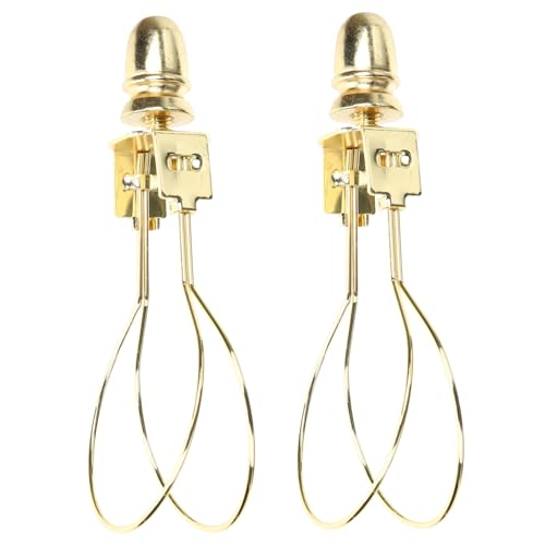 HAMPPLIES 2 Stück Lampenschirm Adapter für Glühbirnen Clip Lampenschirm Halter mit Finial für Tischlampen Stehlampen und DIY Beleuchtung von HAMPPLIES