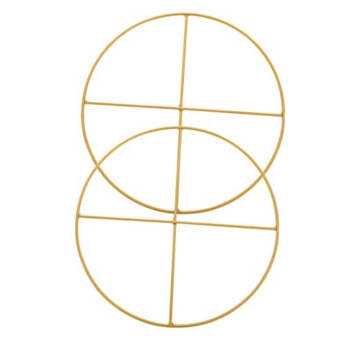 HAMPPLIES 2 Stück -Material Ländliche Einrichtung Handwerk Für Schlafzimmer Erwachsene Traumfängerkreis Rahmen Kranzreifen Selber Machen Party Kränze Ring Golden Eisen von HAMPPLIES