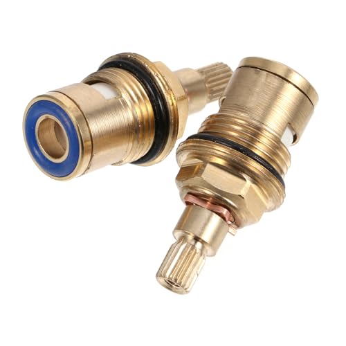 HAMPPLIES 2 Stück Messing Wasserhahn Ventile mit Keramikscheibe Langlebige Kupfer Kartuschen Ersatz für Tropffreie Wasserhähne Einfache Installation Kompatibel mit Standard Armaturen Rot HAMPPLIES 2 Stück Messing Wasserhahn Ventile mit Keramikscheibe Langlebige Kupfer Kartuschen Ersatz für Tropffreie Wasserhähne Einfache Installation Kompatibel mit Standard Armaturen Rot von HAMPPLIES
