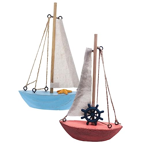 HAMPPLIES 2stücke Segelboot Modelle Mediterrane Tischdekoration Nautische Ornamente Für Wohnzimmer Und Retro Design Für Und Stimmungsvolle Arrangements HAMPPLIES 2stücke Segelboot Modelle Mediterrane Tischdekoration Nautische Ornamente Für Wohnzimmer Und Retro Design Für Und Stimmungsvolle Arrangements von HAMPPLIES