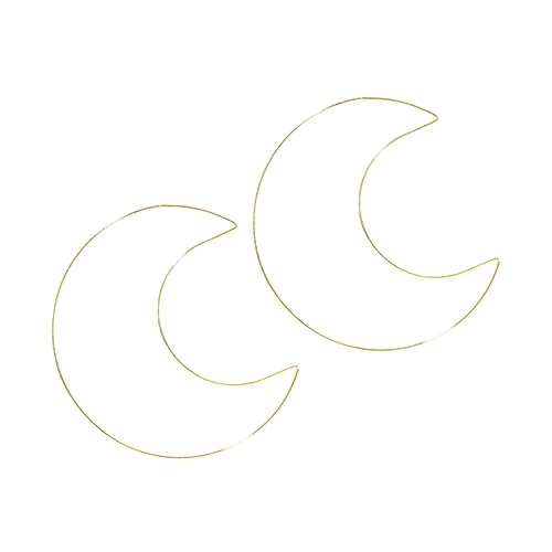 HAMPPLIES 2 Stück Mond Kreis Für Den Außenbereich Kaiser Herstellung Plattiert Für Kits Natürlicher Monddrahtrahmen Reifen Aus Makramee von HAMPPLIES