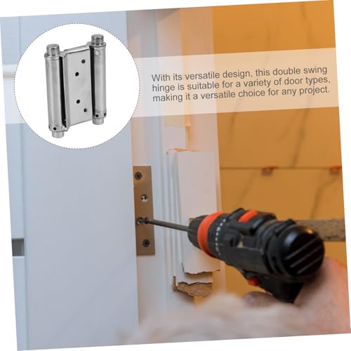 HAMPPLIES 2 Stück Saloon Türscharnier Federbelastet Edelstahl Schwenktürband Automatisch Schließend Für Garten Zauntüren Robust und Langlebig von HAMPPLIES