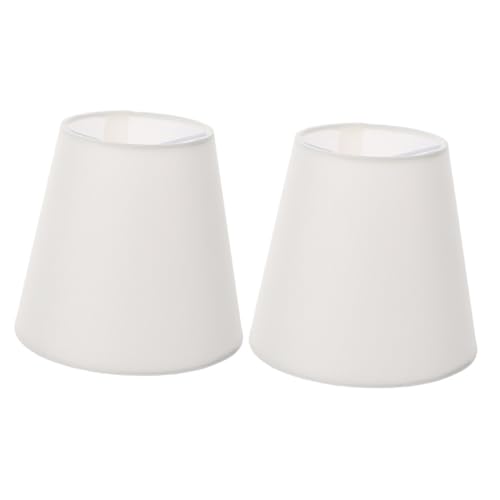 HAMPPLIES 2 Stück Stoff Lampenschirm Trommelform Langlebig Lichtdurchlässig Einfach zu Montieren Lampenschirm Zubehör für Tischlampe Pendelleuchte Stehlampe Innen von HAMPPLIES