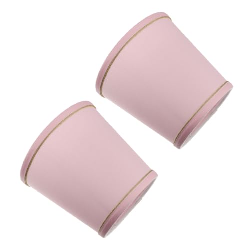 HAMPPLIES 2 Stück Stoff Lampenschirme Rosa Deckenlampen Abdeckung aus Natürlichem Stoff für Wohnzimmer Schlafzimmer Büro Dekorativ Diffuse Beleuchtung Passend für Tisch Steh und Hängelampen von HAMPPLIES