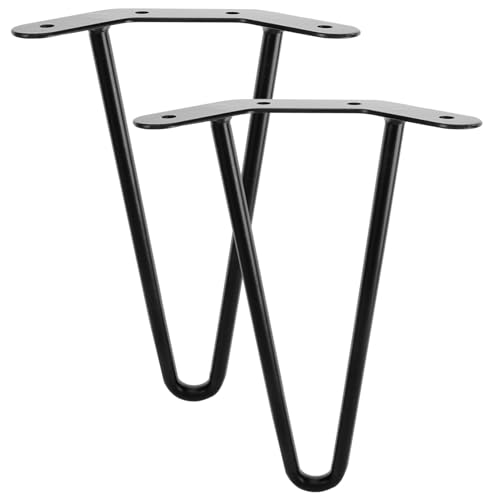 HAMPPLIES 2 Stück Teiliges Hairpin Tischbein Höhe aus Robustem Eisen DIY Möbelfüße für Couchtisch Schreibtisch und Esstisch Langlebige Einfache Montage Modernes Design in Schwarz HAMPPLIES 2 Stück Teiliges Hairpin Tischbein Höhe aus Robustem Eisen DIY Möbelfüße für Couchtisch Schreibtisch und Esstisch Langlebige Einfache Montage Modernes Design in Schwarz von HAMPPLIES