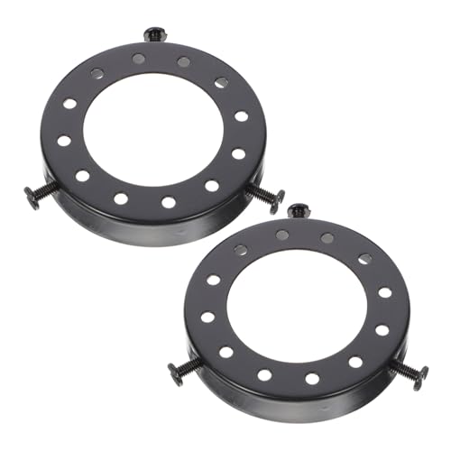 HAMPPLIES 2 Stück Teiliges Lampenschirm Adapter Metallring Vintage Lampenfassung Zubehör mit Gewinde Dekorativer Lampenschirm Halterung für Deckenleuchte und Wandlampe Schwarz HAMPPLIES 2 Stück Teiliges Lampenschirm Adapter Metallring Vintage Lampenfassung Zubehör mit Gewinde Dekorativer Lampenschirm Halterung für Deckenleuchte und Wandlampe Schwarz von HAMPPLIES