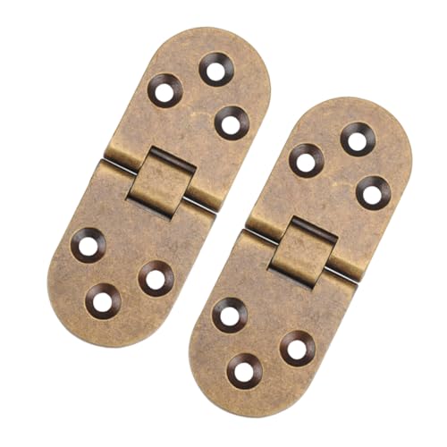 HAMPPLIES 2 Stück Teiliges Metall drehband Unsichtbares Langlebiges Zinklegierung scharnier Einfache Montage Kleines Möbelzubehör für Schränke und Kleiderschränke Antirostend Bronzefarben von HAMPPLIES