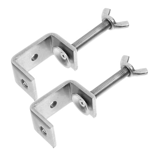HAMPPLIES 2 Stück Teiliges Mini C klemmen aus Edelstahl Heavy duty Schraubzwingen mit Öffnung Kompakt und Robust für Holzarbeiten Schweißen und Vielseitige DIY projekte von HAMPPLIES