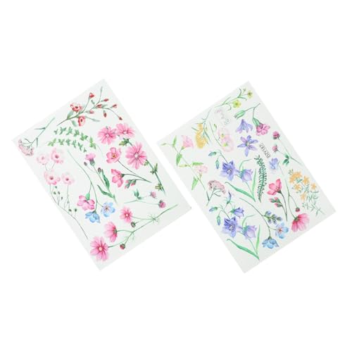 HAMPPLIES 2 Stück Teiliges Wanddekor mit Blumenmuster Selbstklebende Wandaufkleber Langlebig Kreative Schlafzimmer Dekoration für Sofa Bett Hintergrund von HAMPPLIES
