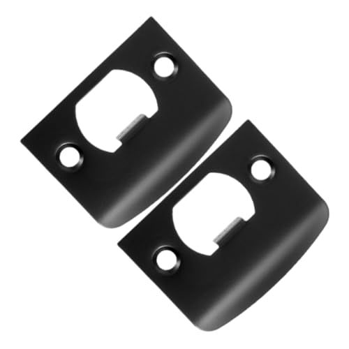 HAMPPLIES 2 Stück Türsicherungsplatten Türschloss Schutzplatten D Förmig Türschlossführungsbleche für Maximale und Einfache Montage bei Außen und Innentüren von HAMPPLIES