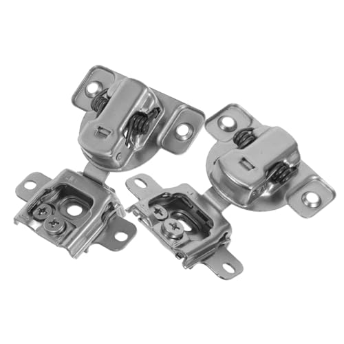 HAMPPLIES 2 Stück Verdeckte Klappscharniere für Küchenschränke Innenöffnend Geräuschdämpfend Verstellbare Öffnungswinkel Langlebige Metallbeschläge Ersatz für Kleine Schrankscharniere von HAMPPLIES