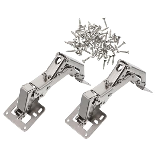 HAMPPLIES 2 Stück Verstellbare Scharniere mit Dämpfer für Schranktüren Hydraulische Scharniere Geräuschloser Abschluss Installieren für Möbelprojekte HAMPPLIES 2 Stück Verstellbare Scharniere mit Dämpfer für Schranktüren Hydraulische Scharniere Geräuschloser Abschluss Installieren für Möbelprojekte von HAMPPLIES