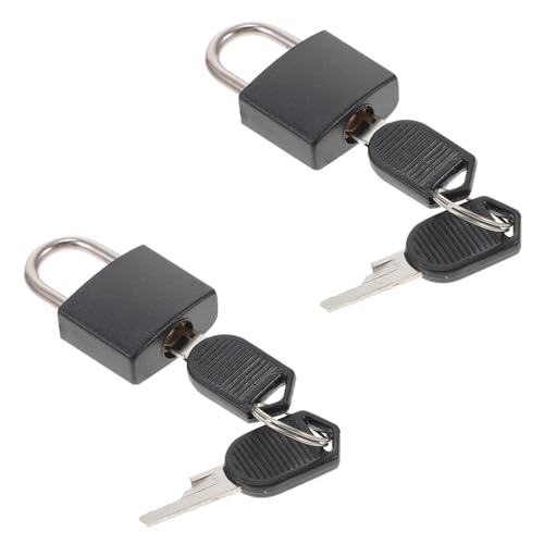 HAMPPLIES 2 Stück Vorhängeschloss Messinggehäuse Kurzbügel Schwarz mit Schlüssel Sicherheitsverschluss für Taschen Koffer Schmuckkästchen Schließfach HAMPPLIES 2 Stück Vorhängeschloss Messinggehäuse Kurzbügel Schwarz mit Schlüssel Sicherheitsverschluss für Taschen Koffer Schmuckkästchen Schließfach von HAMPPLIES