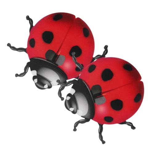 HAMPPLIES 2Stücke Wanddekor Kreative Metall Wandgestaltung für Innen und Außen für Garten Terrasse Einzigartiges Beetle Ornament für Gartenzaun und Wände von HAMPPLIES