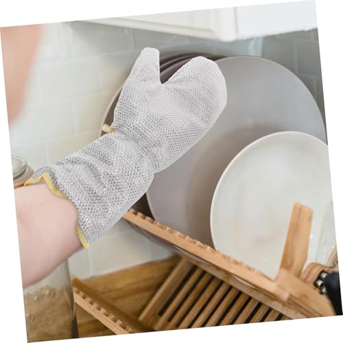 HAMPPLIES 2 Stück Wasserdichte Wiederverwendbare Draht handschuhe Schützende Hitzeisolierende Reinigungshandschuhe für Küche Garten Malerarbeiten Flexible Langlebige Haushaltshandschuhe HAMPPLIES 2 Stück Wasserdichte Wiederverwendbare Draht handschuhe Schützende Hitzeisolierende Reinigungshandschuhe für Küche Garten Malerarbeiten Flexible Langlebige Haushaltshandschuhe von HAMPPLIES