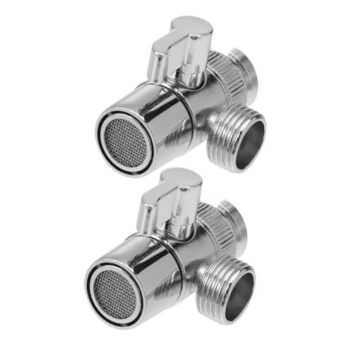 HAMPPLIES 2 Stück Wasserhahn Ventil Duschverteiler aus mit Langem Griff Teiliges Einfache Installation Hitzebeständig für Badewanne und Handbrause Geeignet von HAMPPLIES