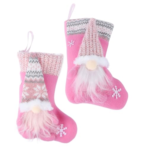 HAMPPLIES 2 Stück Weihnachtsstrümpfe Deko Faceless Doll Weiche Stabile Weihnachtsdeko für Wand Tür Fenster Festliche Hängende Christbaum Ornamente von HAMPPLIES