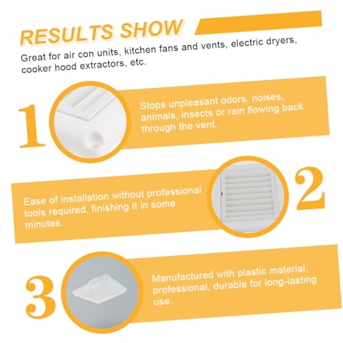 HAMPPLIES 2 Stück Wetterfeste Lüftungsabdeckung mit Lamellen für Außenwand Langlebiges Kunststoff Vent Hood mit Insektenschutznetz Einfache Montage für Abluft und Belüftungsschutz HAMPPLIES 2 Stück Wetterfeste Lüftungsabdeckung mit Lamellen für Außenwand Langlebiges Kunststoff Vent Hood mit Insektenschutznetz Einfache Montage für Abluft und Belüftungsschutz von HAMPPLIES