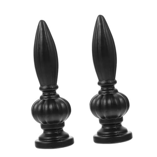 HAMPPLIES 2 Stücke Lampenschirm Dekorationsknöpfe aus Aluminium Innengewinde Langlebige Schwarze Lampenabdeckkappen mit Stabilem Design Einfach zu Montieren Passend für Tisch und Stehlampen von HAMPPLIES