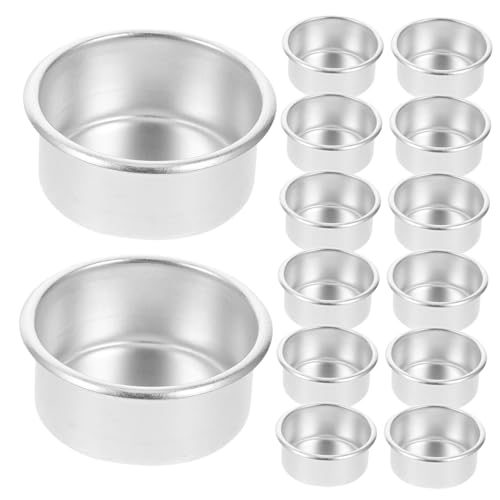 HAMPPLIES 20 Stück Silberne Aluminium Teelichtbecher DIY Teelichthalter aus Vielseitig für Kerzenherstellung Weihnachts und Hochzeitsdekoration Durchmesser Warmes von HAMPPLIES
