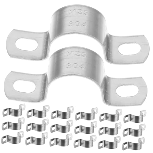 HAMPPLIES 20 Stück Teiliges Edelstahl Rohrschellen Korrosionsbeständige Rohrhalter mit Starker Wandstärke Förmige Befestigungsschellen für Öl Wasser und Gasleitungen Einsetzbar für Haushalt HAMPPLIES 20 Stück Teiliges Edelstahl Rohrschellen Korrosionsbeständige Rohrhalter mit Starker Wandstärke Förmige Befestigungsschellen für Öl Wasser und Gasleitungen Einsetzbar für Haushalt von HAMPPLIES