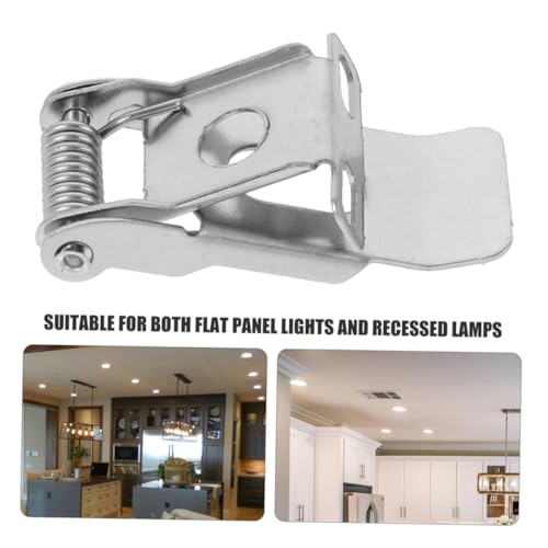 HAMPPLIES 20 Stück Teiliges Einbaustrahler Federklammern aus Hochharter Stahlhalterung für LED panel Spotlights Stabile Befestigungsklammern für Deckenleuchten Einfache Montage Vielseitiges von HAMPPLIES