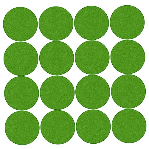 HAMPPLIES 20 Stück Teiliges Grüne Filzmatten rutschfeste Möbel und Blumentopf Untersetzer Wasserabweisend Isolierend Schützende Filzgleiter für Stuhl und Tischbeine Bodenschonend im von HAMPPLIES
