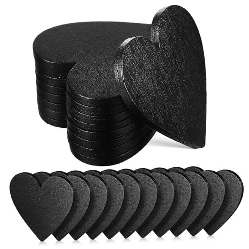 HAMPPLIES 20 Stück Teiliges Kleine Herzform Holzscheiben Beidseitig Beschreibbare Dekorative Holzherzen für Basteln Personalisierbare DIY Holztafeln Natürliche Holzscheiben für Hochzeit von HAMPPLIES