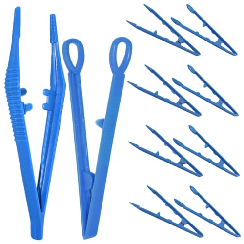 HAMPPLIES 20 Stück Teiliges Kunststoff Pinzetten für Ergonomisch Geformt Sicher und Langlebig für Schmuckherstellung Basteln Perlen und DIY Projekte Kompakt und Leicht Tragbar von HAMPPLIES