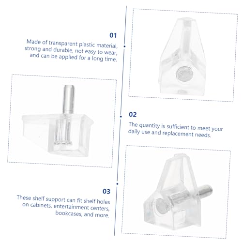 HAMPPLIES 20 Stück Teiliges Transparente Kunststoff regalhalter Regalbodenträger für Schränke Möbel Displayvitrinen Leichte Glatte Oberfläche Platzsparend von HAMPPLIES