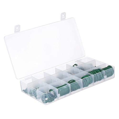 HAMPPLIES 265 Teiliges Gummi Dichtungsring Set Vielseitiges Gasket Sortiment mit Fächern Hitze Öl und UV Beständig Reparaturgeeignet für Auto Klimaanlagen Einfache Installation von HAMPPLIES