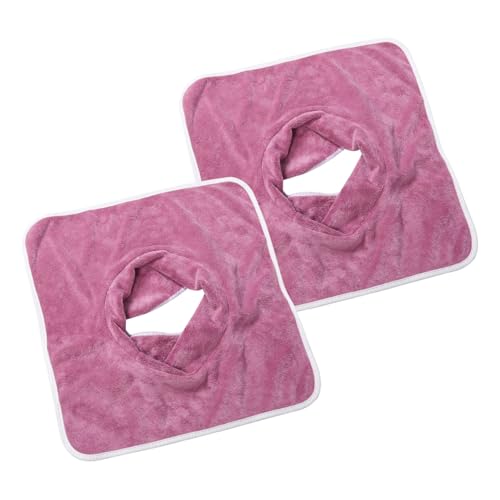 HAMPPLIES 2Stücke Massagebett Gesichtstücher mit Gesichtsöffnung Wiederverwendbare Abdeckung für Massageliegen für Salons und Spas Violett Komfortables Design von HAMPPLIES