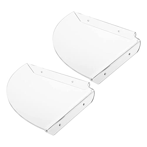 HAMPPLIES 2Stücke Transparente Eckregale Wandhalterung für Zuhause Schwimmende Ablage für Pflanzen Bücher und Dekoration Langlebig und für Wohnzimmer und Schlafzimmer von HAMPPLIES