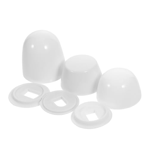 HAMPPLIES 3 Stück Abs Toilettenschrauben Abdeckkappen Dekorative Runde Bolzenkappen mit Dichtung Robust und Langlebig Einfache Montage für Wc befestigungen Stilvolle Badezimmer optik HAMPPLIES 3 Stück Abs Toilettenschrauben Abdeckkappen Dekorative Runde Bolzenkappen mit Dichtung Robust und Langlebig Einfache Montage für Wc befestigungen Stilvolle Badezimmer optik von HAMPPLIES