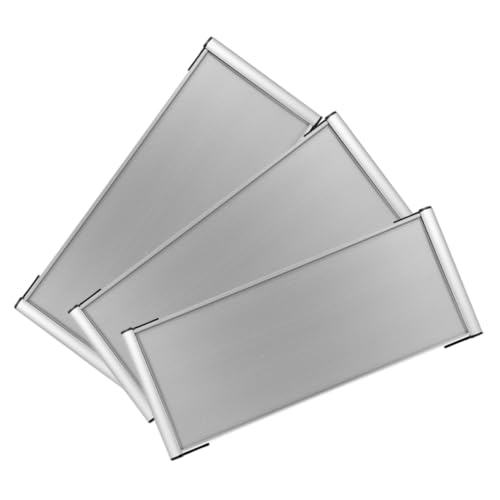 HAMPPLIES 3 Stück Doppelseitige Türschild Halter aus Aluminiumlegierung Leere Namensschilder für Büro Vielseitig Einsetzbar für Wände und Türen in Büro Pflege und Bildung von HAMPPLIES