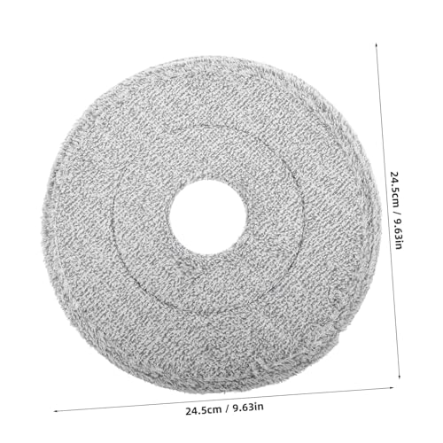 HAMPPLIES 3 Stück Ersatz moppköpfe aus Mikrofaser Waschbare Runde Baumwoll moppbezüge für Feucht Trockenreinigung Starke Wasseraufnahme Kratzfrei für Fliesen Marmorböden von HAMPPLIES