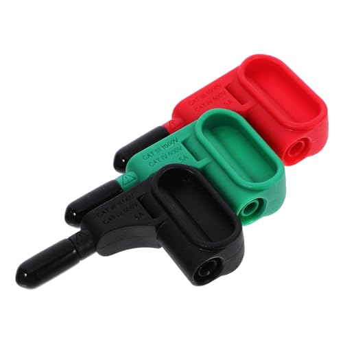 HAMPPLIES 3 Stück Magnetische Multimeter Testsonden Bananenstecker Lötfrei Schnelle Messspitzen für Elektronikprüfung DIY Elektriker Zubehör Rot Schwarz Grün von HAMPPLIES