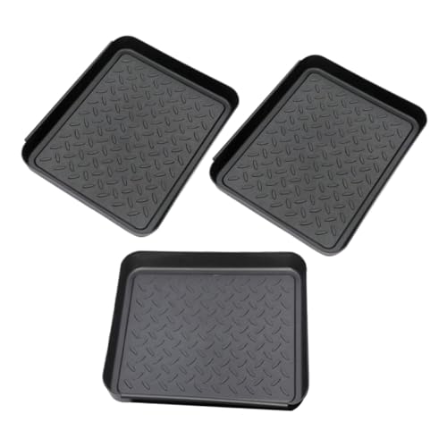 HAMPPLIES 3 Stück Multifunktionale Schuhablage und Abtropfschale Robustes Tray für Schuhe Stiefel Pflanzentöpfe und Haustiernäpfe Schmutzabweisend für Innen und Außenbereiche von HAMPPLIES